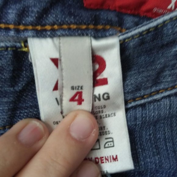 X2 blue jean  capris with pockets size 4 - Picture 4 of 8